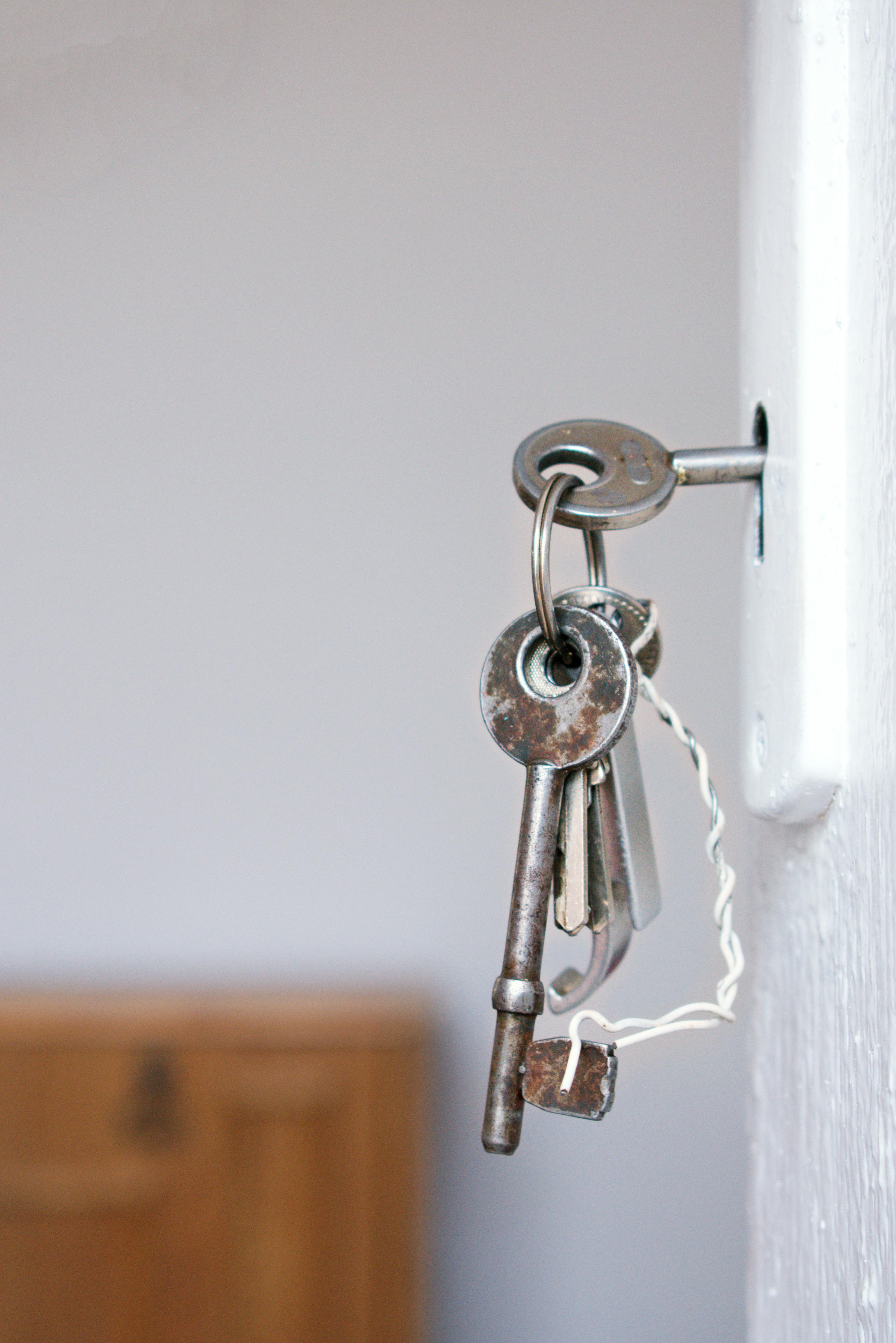 Vintage keys and modern lock upgrade